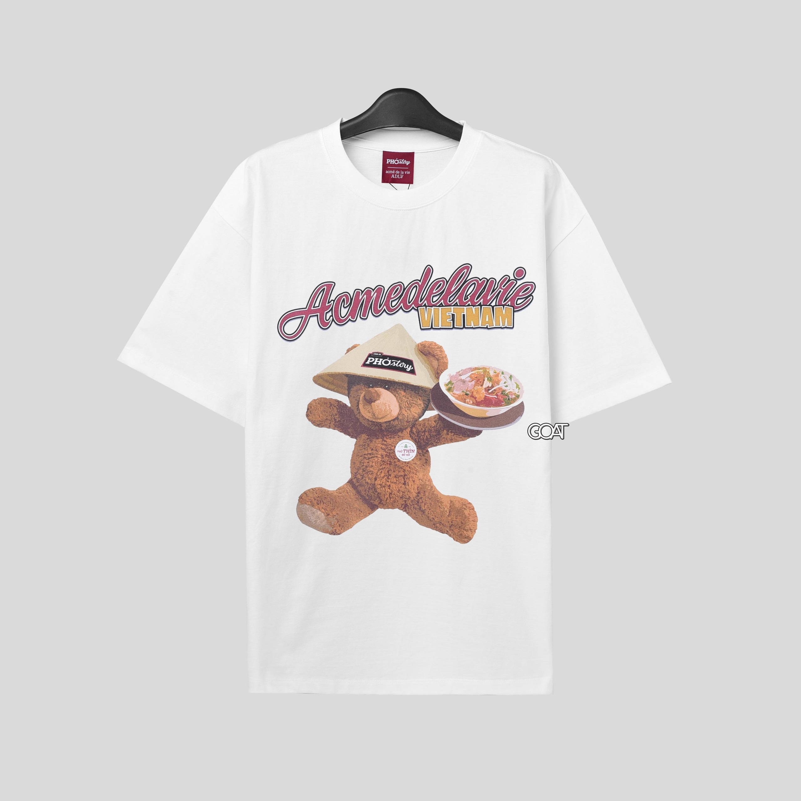 ADLV X PHO STORY SERVING BEAR TSHIRT - WHITE