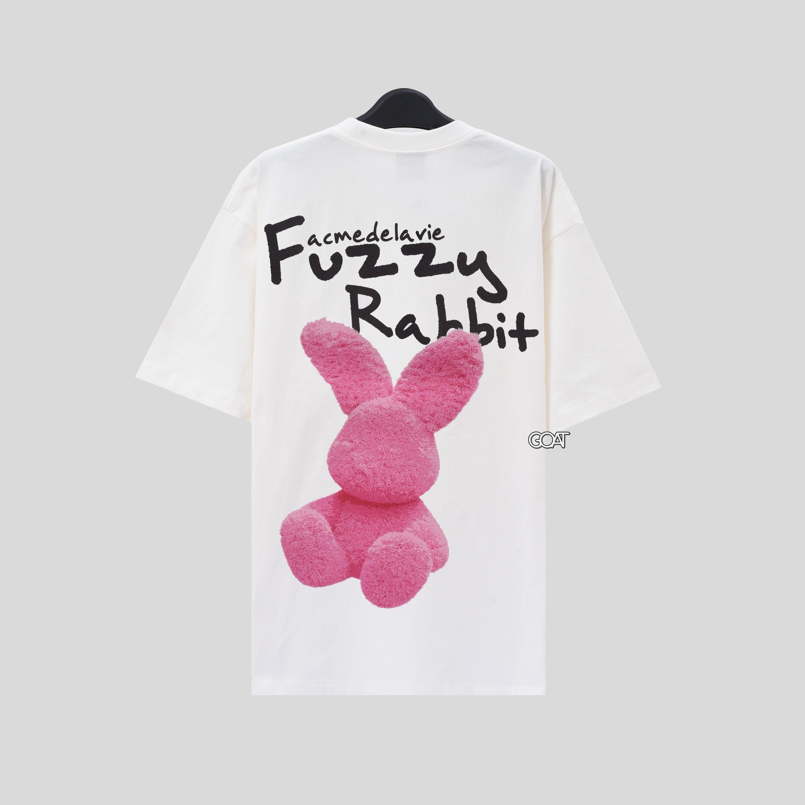 ADLV DOODLE FUZZY RABBIT TSHIRT - NATURAL
