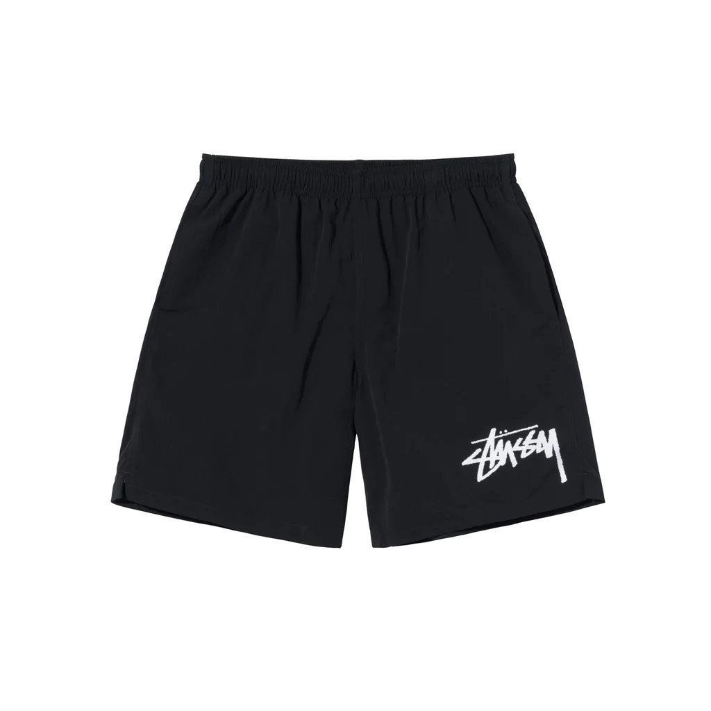 STUSSY BIG STOCK WATER SHORT - BLACK